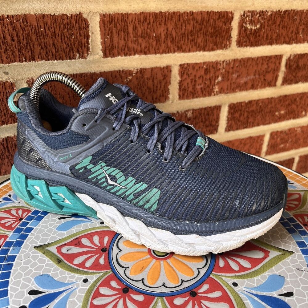 Hoka One One Arahi 2 Womens 8 Blue Teal Running Sneakers 1019276 PVIN